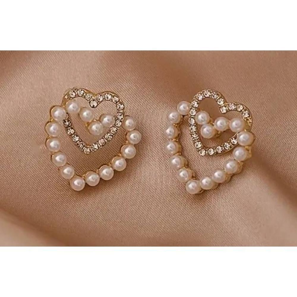 Double heart earrings